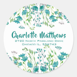 Adesivo Redondo Selo do Envelope de Retorno Botânico bonito