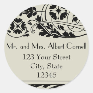 Adesivo Redondo Selo do envelope do endereço do remetente de