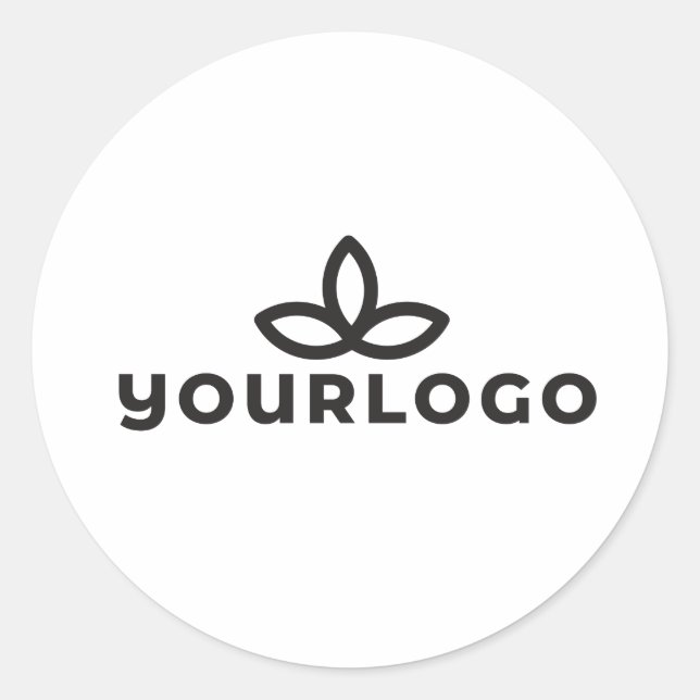 Adesivo Redondo Selo do envelope do logotipo (Frente)