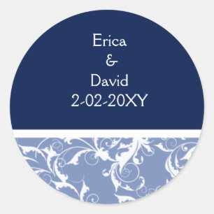 Adesivo Redondo selo do envelope do marinho