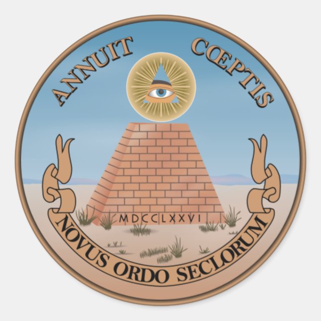 Adesivo Redondo Selo do Excelente (Inverso) dos EUA (Frente)