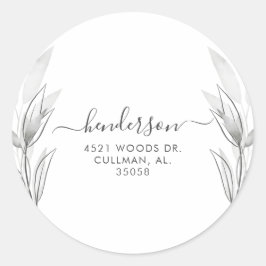 Adesivo Redondo Selo do Rótulo do Endereço Botânico