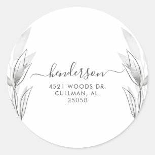 Adesivo Redondo Selo do Rótulo do Endereço Botânico