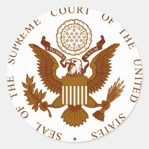 Adesivo Redondo Selo do Supremo Tribunal dos EUA