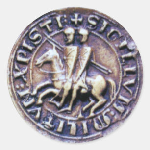 ADESIVO REDONDO SELO DOS CAVALEIROS TEMPLAR