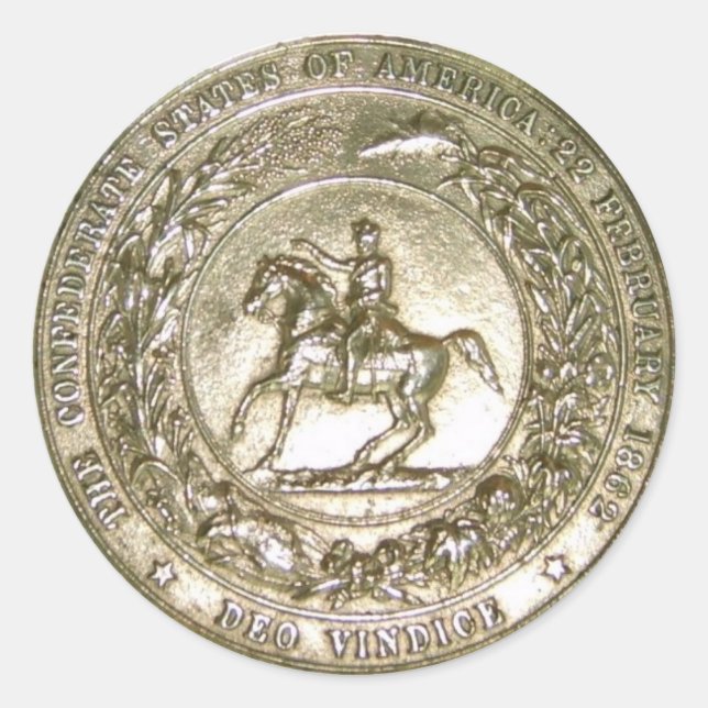 Adesivo Redondo Selo dos Estados Confederados da América (Frente)