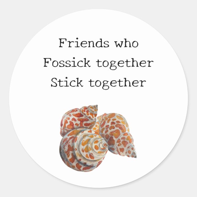 Adesivo Redondo Selo/Fossickers (Frente)