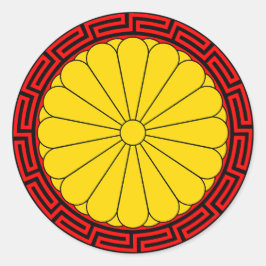 Adesivo Redondo Selo Imperial do Japão Selo do Crisântemo