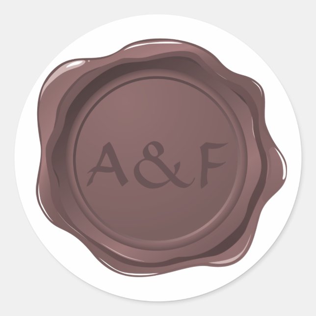 Adesivo Redondo Selo Personalizado de Cera de rico (Frente)