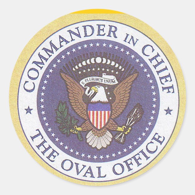 Adesivo Redondo Selo Presidencial dos EUA (Frente)