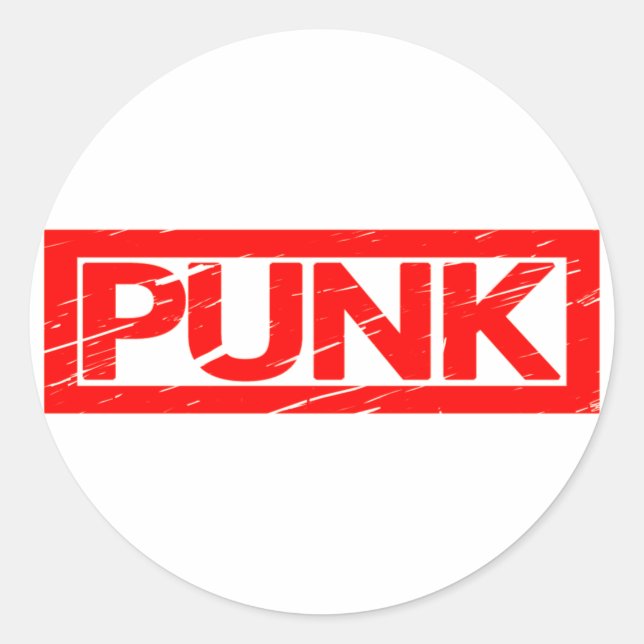 Adesivo Redondo Selo Punk (Frente)