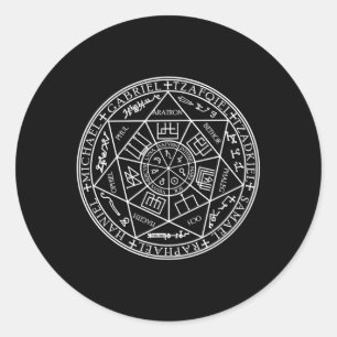 Adesivo Redondo Selo Sagrado Dos 7 Arcanjos