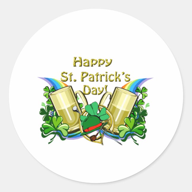 Adesivo Redondo Selo Verde Irlandês 2009 (Frente)