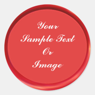 Adesivo Redondo Selo vermelho da cera