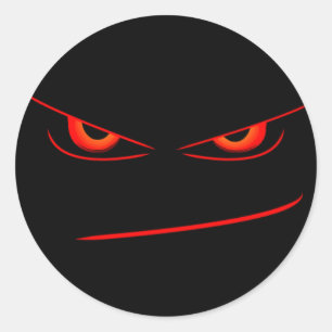 Adesivo Redondo selo vermelho mau dos olhos