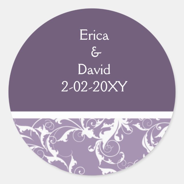 Adesivo Redondo selo violeta Monograma (Frente)