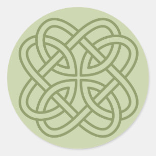 Adesivo Redondo Selos celtas irlandeses do envelope do nó de amor