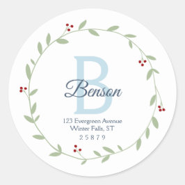 Adesivo Redondo Selos de endereços personalizados de devolução por