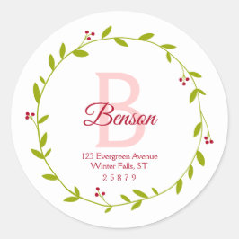 Adesivo Redondo Selos de endereços personalizados de devolução por