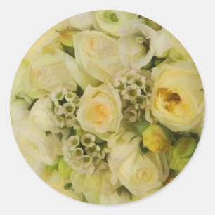 ADESIVO REDONDO SELOS DE ENVELOPE AMARELO DE CASAMENTO ROSE