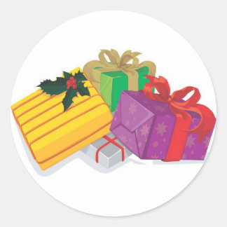 Adesivo Redondo Selos De Envelope Da Placa De cartões de natal