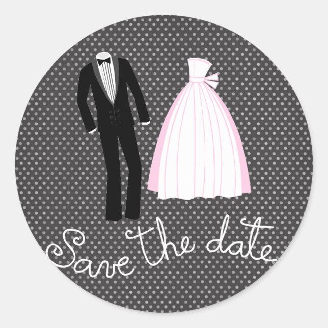 Adesivo Redondo Selos de Envelope de Casamento (Frente)