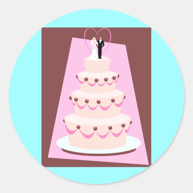 Adesivo Redondo Selos de Envelope de Casamento (Frente)