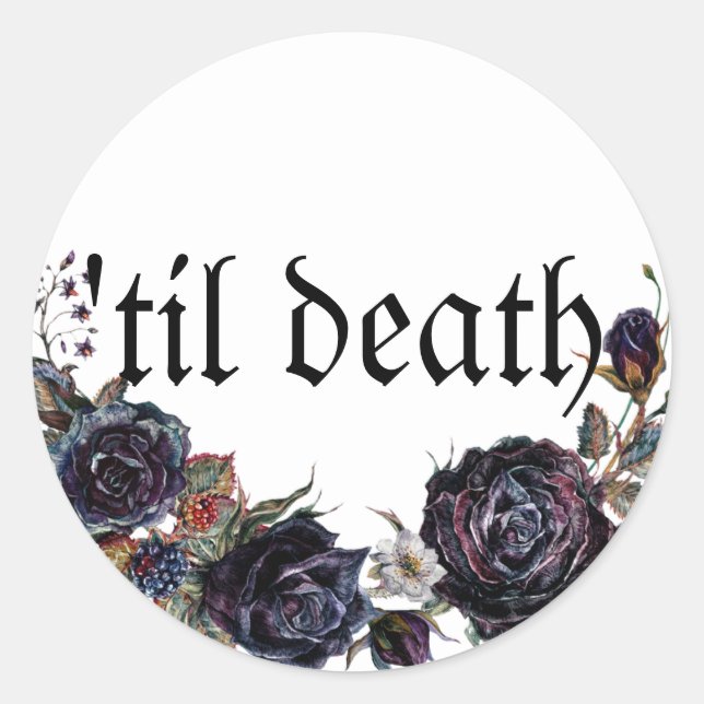 Adesivo Redondo Selos De Envelope De Casamento De Morte (Frente)