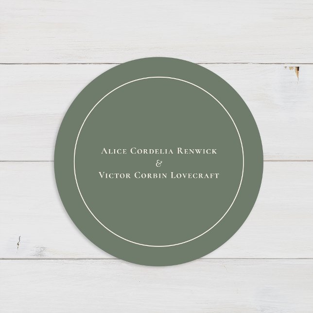 Adesivo Redondo Selos de Envelope de Casamento Simples Boho Arco V (Criador carregado)