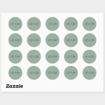Selos de Envelope de Casamento Verde Sage Clássico