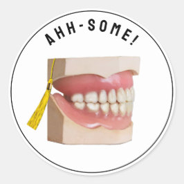 Adesivo Redondo Selos De Envelope De Graduação Dentista