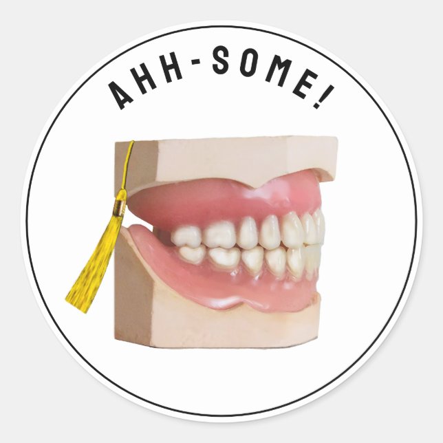 Adesivo Redondo Selos De Envelope De Graduação Dentista (Frente)