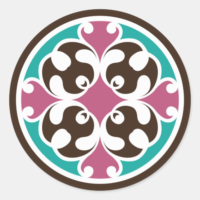 Adesivo Redondo Selos De Envelope De Vidro Mantidos (Frente)