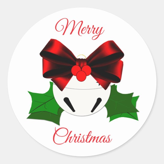 Adesivo Redondo Selos de Envelope Jingle Bell (Frente)