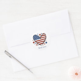Adesivo Redondo Selos de Envelope Patriótico de Cartas de Bootcamp