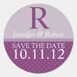 Adesivo Redondo Selos de Envelope Roxo Real