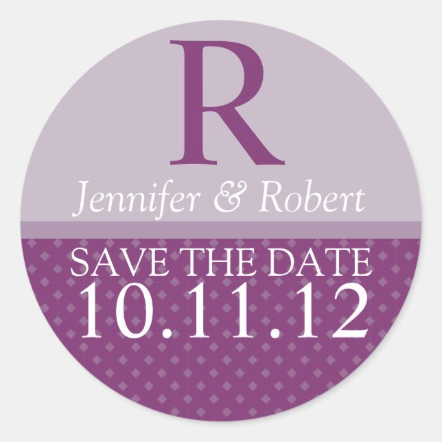 Adesivo Redondo Selos de Envelope Roxo Real (Frente)