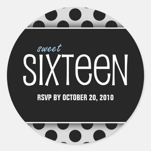 Adesivo Redondo Selos de Envelope RSVP Preto e Silver 16 (Frente)