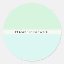 Selos de Envelope Verde Menta Moderno e Água