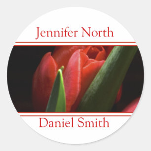 Adesivo Redondo Selos De Envelopes Noivos E De Almoço