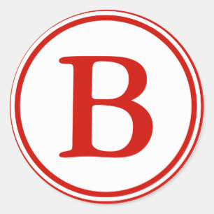 Adesivo Redondo Selos de Envelopes Redondos com Monograma - Vermel