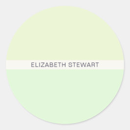 Adesivo Redondo Selos de envelopes verdes e leves modernos