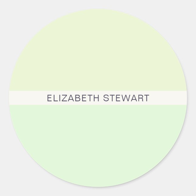 Adesivo Redondo Selos de envelopes verdes e leves modernos (Frente)