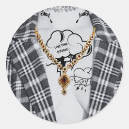 Adesivo Redondo Selos de Halloween Góticos Bad and Boojee