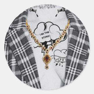 Adesivo Redondo Selos de Halloween Góticos Bad and Boojee