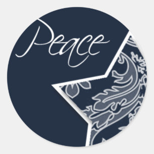 Adesivo Redondo Selos de Natal Personalizáveis da Peace Star