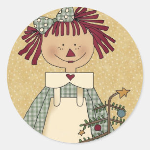 Adesivo Redondo Selos do envelope do Natal: Alegrias simples Annie