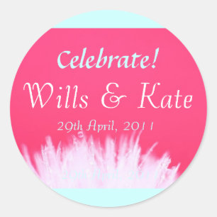 Adesivo Redondo Selvagens e Kate Royal Wedings Stickers