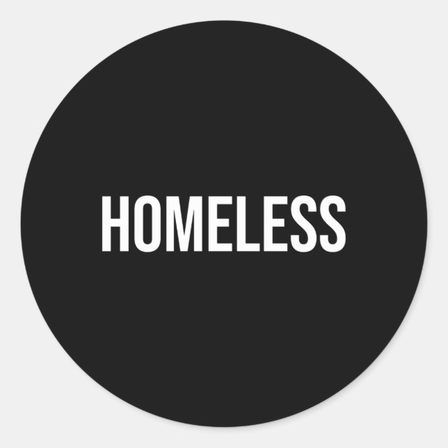 Adesivo Redondo Sem abrigo (Frente)