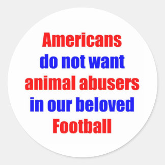 Adesivo Redondo Sem Abusos Animais No Futebol